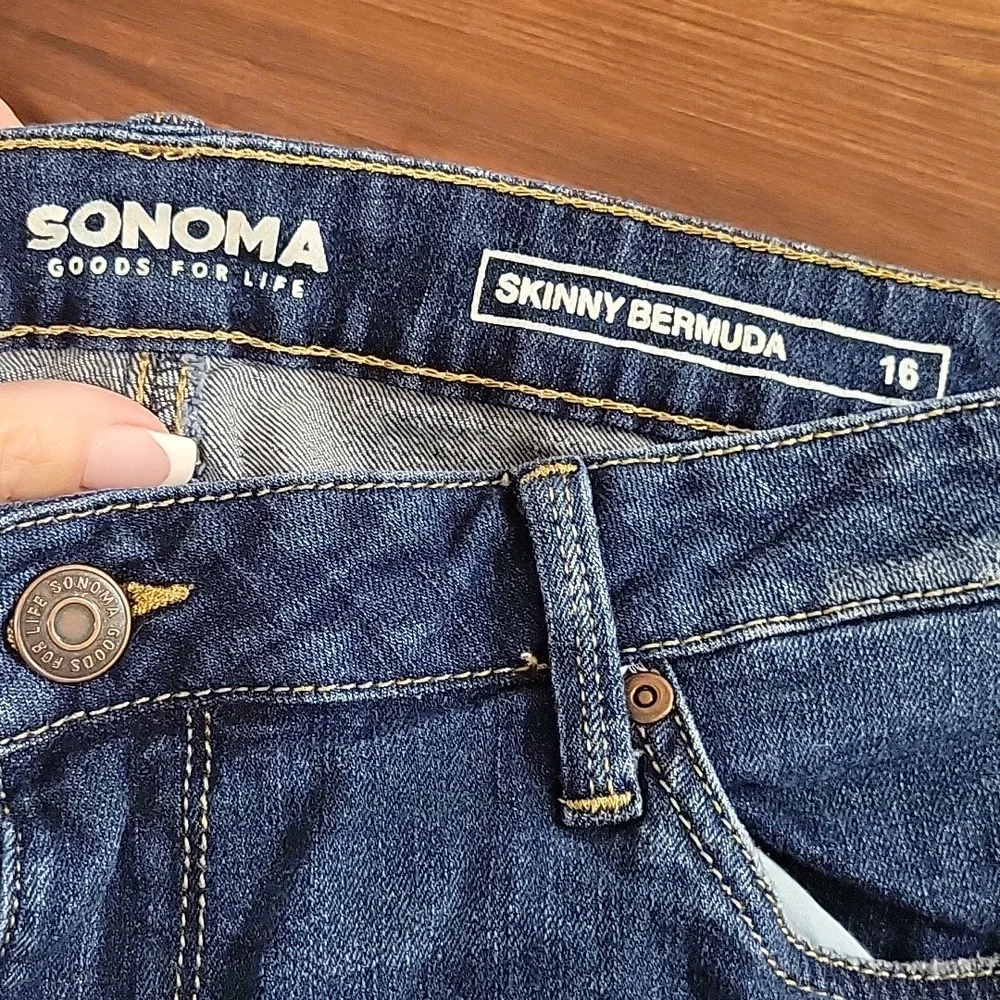 SKINNY BERMUDA DENIM SHORTS - Picture 5 of 7